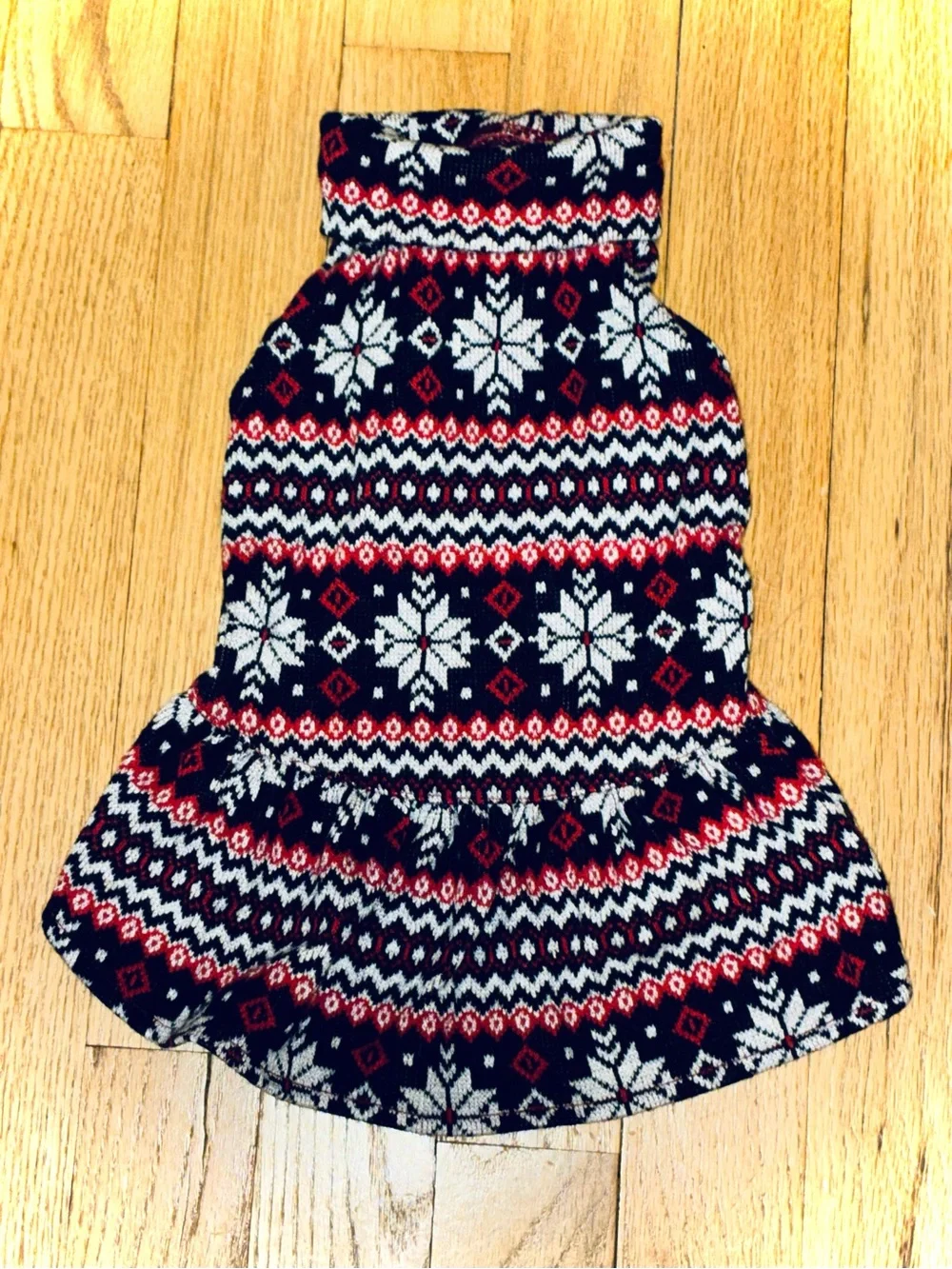 NWT Holiday/Christmas Dog Dress Turtleneck Sweater Dress, Size Small